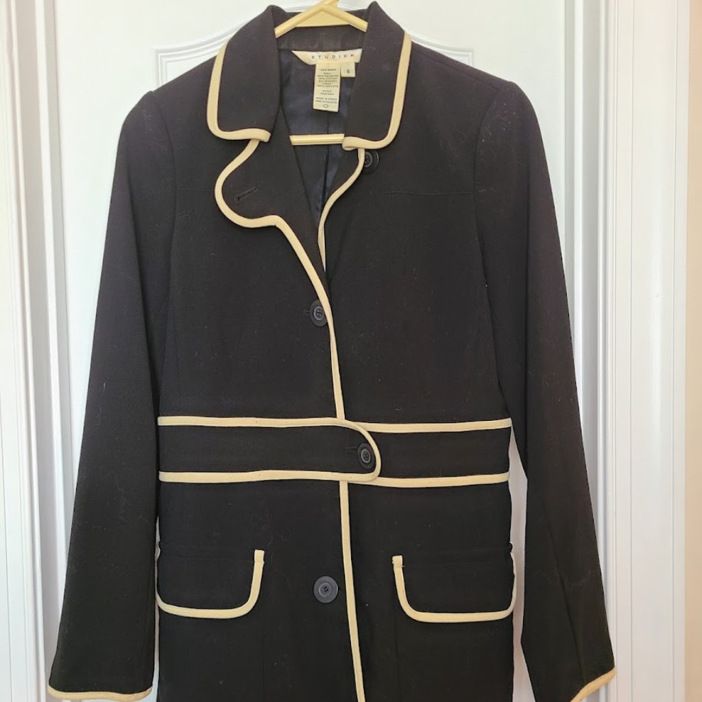 Vintage Black And Cream Jacket